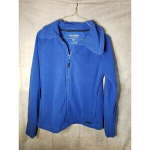 Women's Calvin Klein Performance Jacket Fleece Size S Blue Full Zip Quick Dry